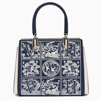Rome Embroidery Medium Tote Bag