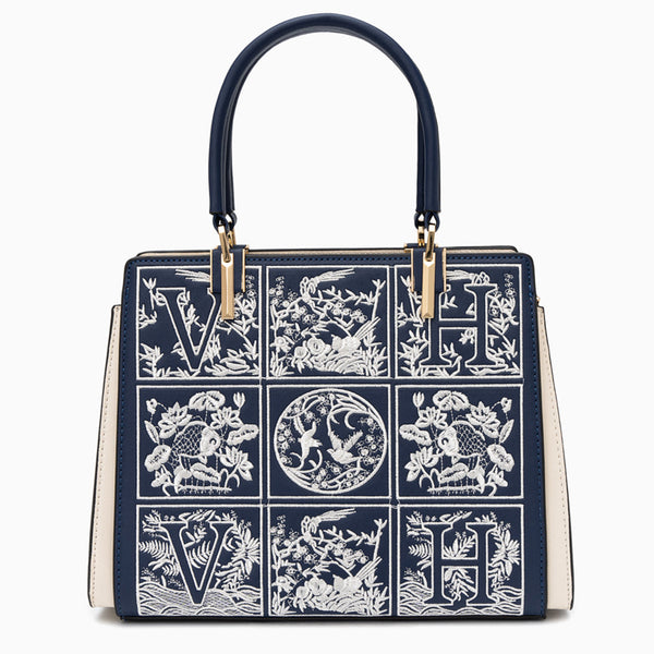 Rome Embroidery Medium Tote Bag