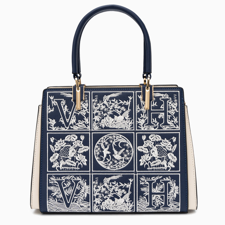 Rome Embroidery Medium Tote Bag