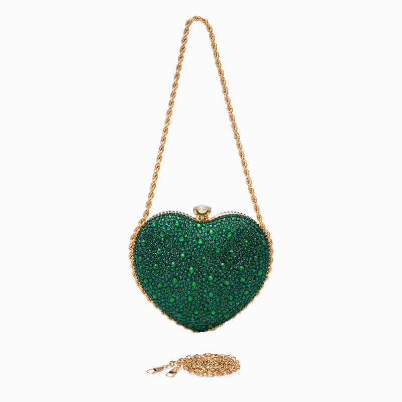 Venice Crystal Heart Crossbody Bag