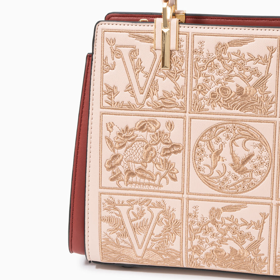 Rome Embroidery Medium Tote Bag