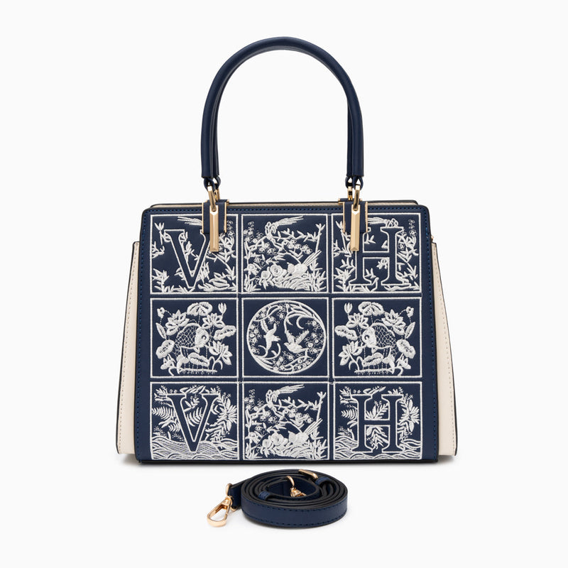 Rome Embroidery Medium Tote Bag