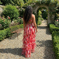 Cyranne - Floral Print Ruffle Maxi Dress