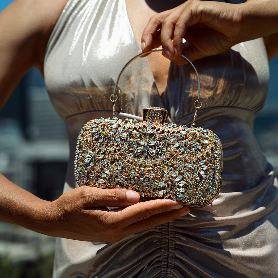 Santorini Flower Clutch Bag
